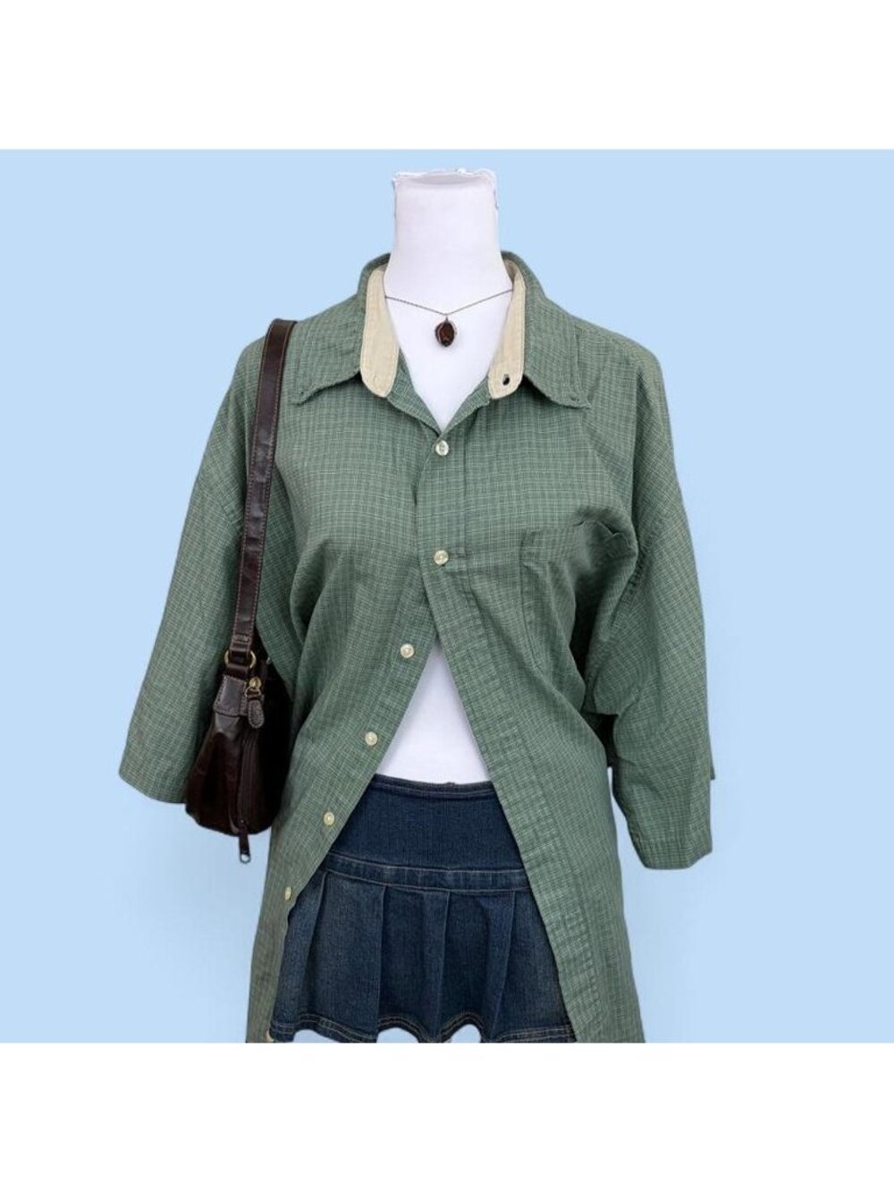 90s plaid skater shirt